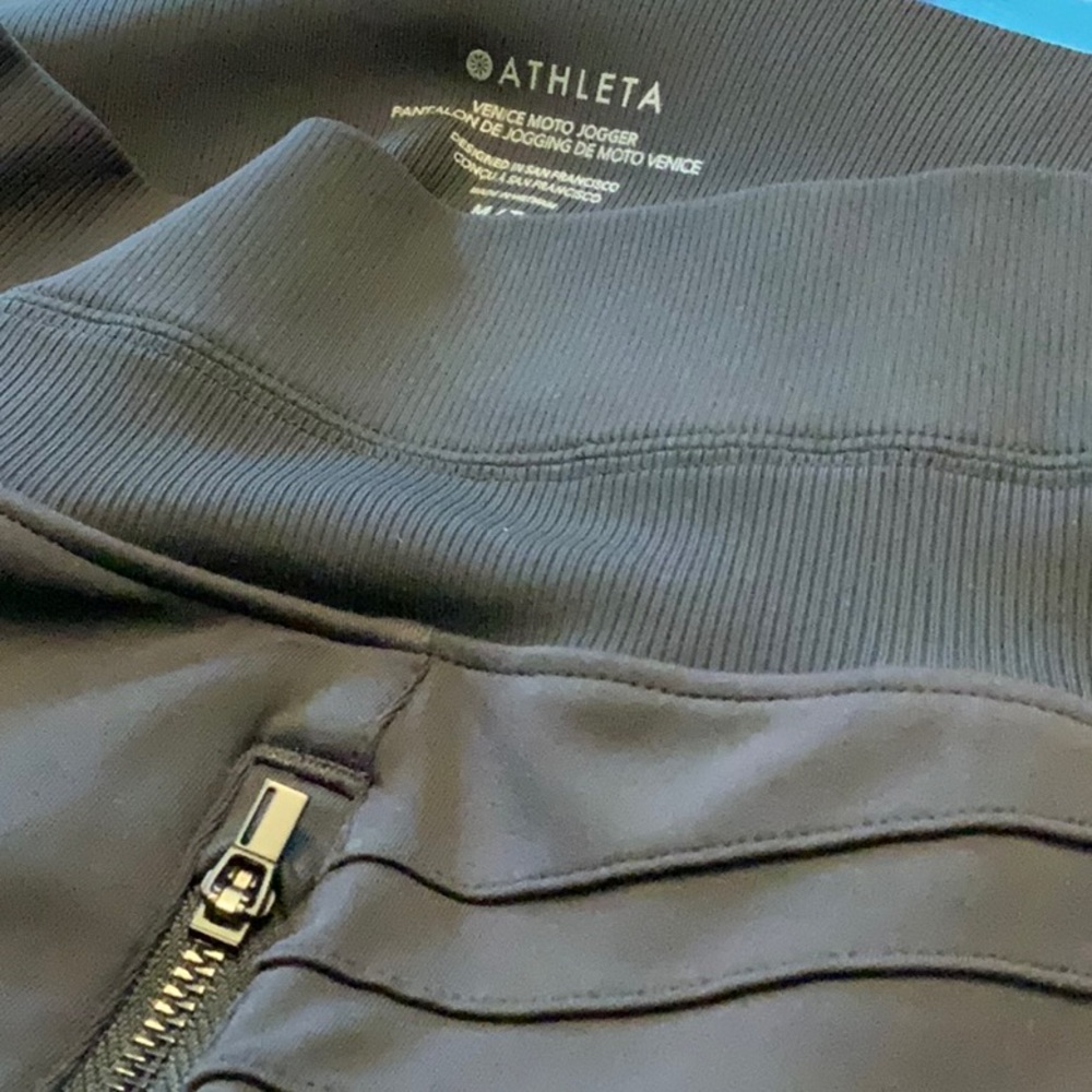 Athleta Black Moto Jogger Pants